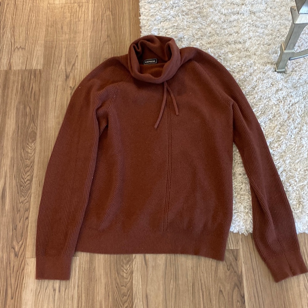 NWOT Men’s Express Size Large Orange Hoodie Sweater